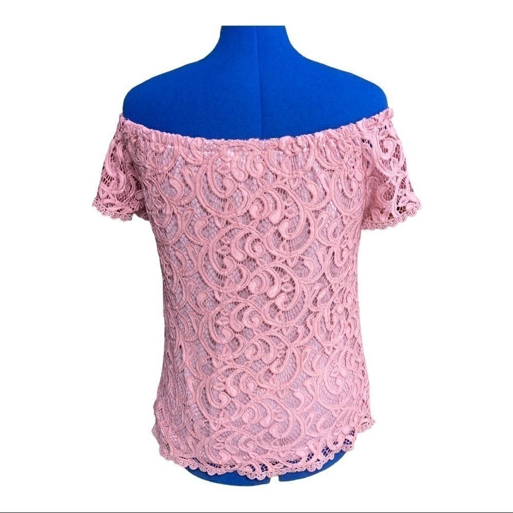 STEM & VINE women’s top size large, lace,peach - Picture 2 of 15